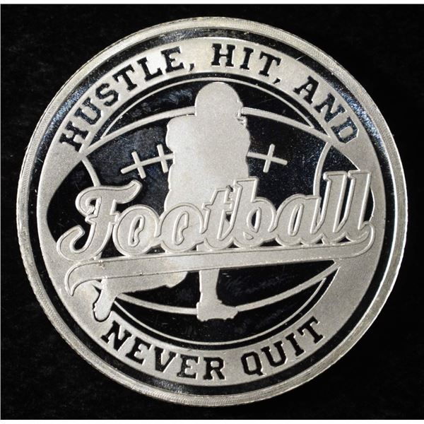 FOOTBALL 1 OZ .999 SILVER ROUND