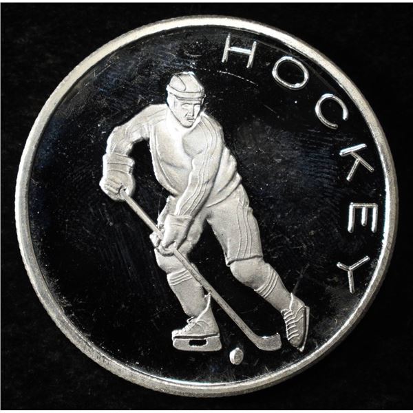 HOCKEY 1 OZ .999 SILVER ROUND