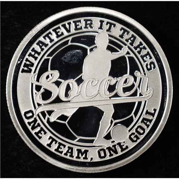 SOCCER 1 OZ .999 SILVER ROUND