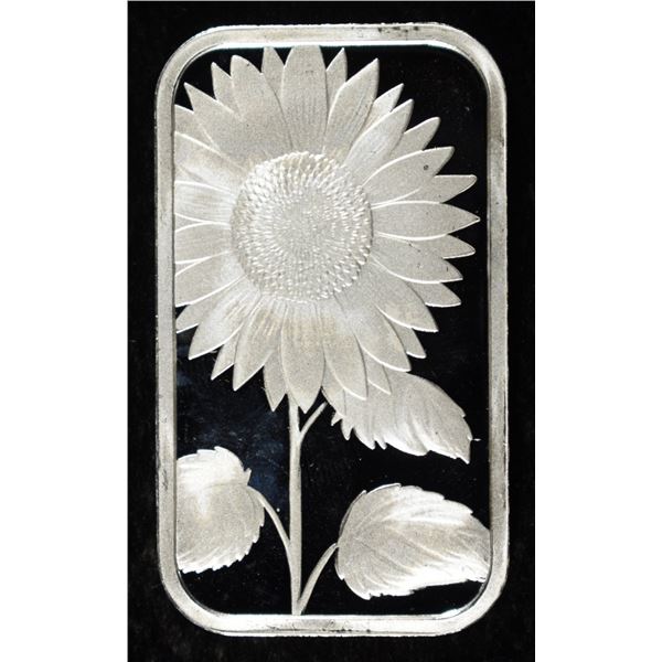 SUNFLOWER 1 OZ .999 SILVER BAR