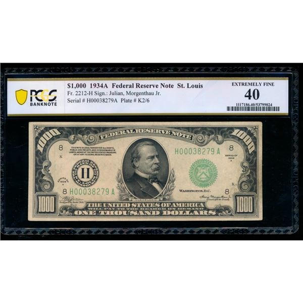 1934A $1000 St Louis FRN 40