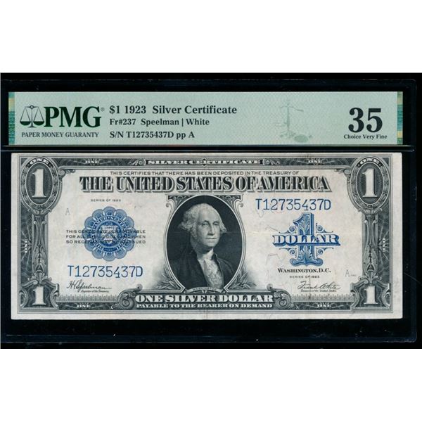 1923 $1 Silver Certificate PMG 35