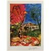 Image 1 : Marc Chagall LOVERS OVER CITY Limited Edition Facsimile Signed Giclee