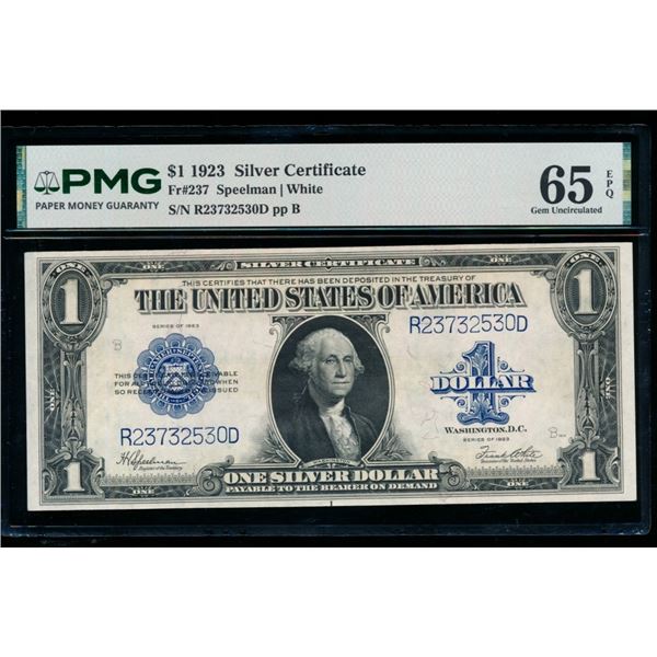 1923 $1 Silver Certificate PMG 65EPQ