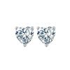 Image 1 : Sparkling Fire Moissanite Solid Silver Earrings