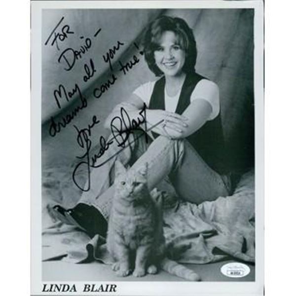 The Exorcist Linda Blair Signed  Cardstock Photo