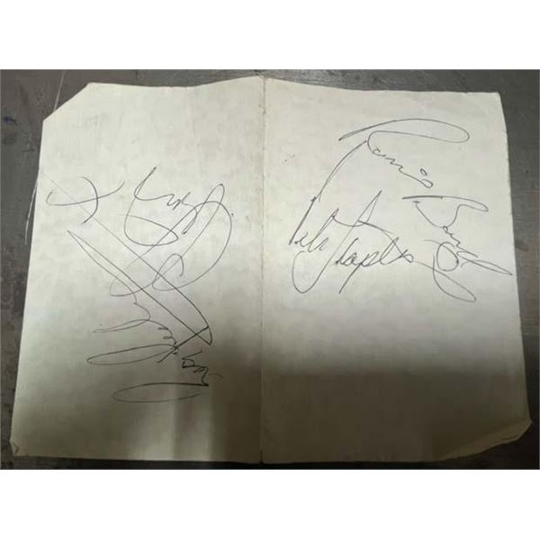 Troggs Band Members signed page