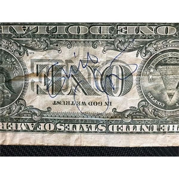 Eric Clapton signed dollar bill