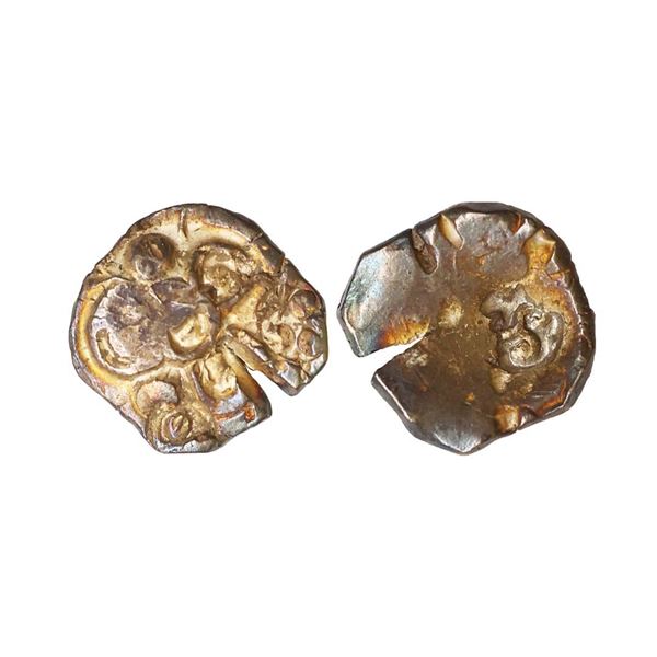 Pauravas of Kaushambi (5th Century BC), Silver ½ Karshapana, 1.95 gms