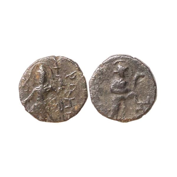Ancient, Kushans, Kanishka I (128-150 AD), Copper Drachm, 3.84 gms