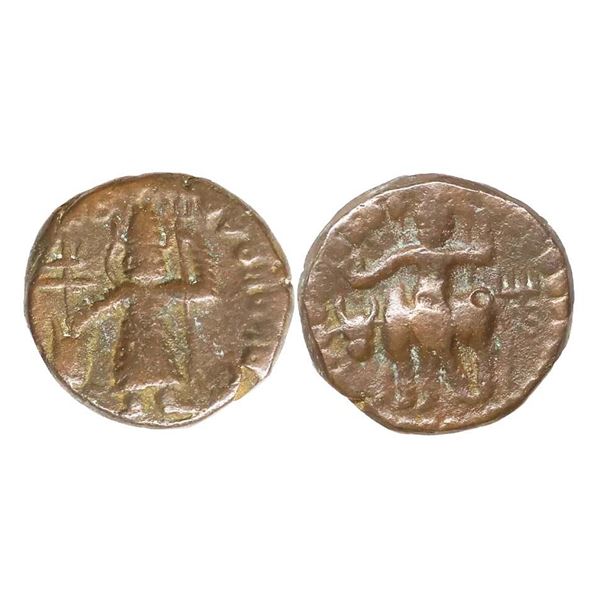 Ancient, Kushans, Vasudeva I (191-230 AD), Copper Unit, 7.87 gms