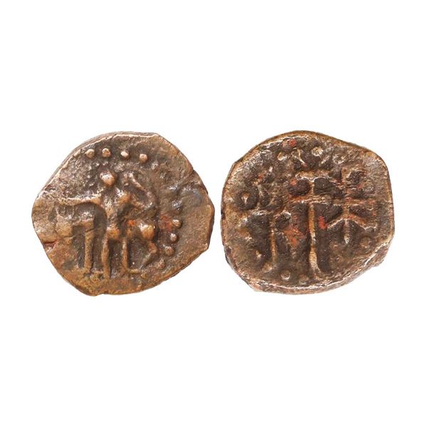Ancient, Kota Kula dynasty of Punjab, (late 4th Century AD) Copper Unit, 5.87 gms