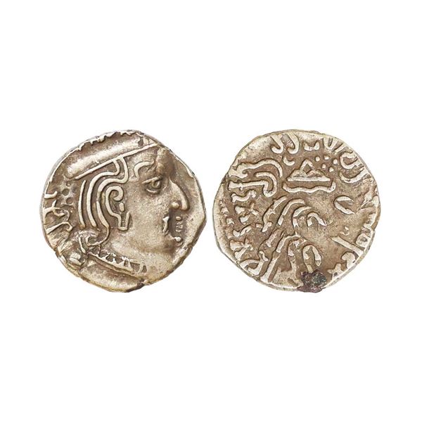 Western Kshatraps, Kardamaka Family, Gujarat, Rudrasena II (255-278 AD), Silver Drachm, 2.07 gms