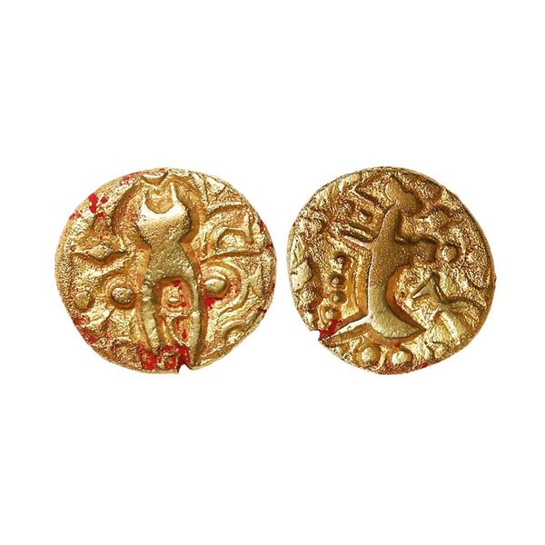 Ancient, Karkota Dynasty, Kashmir, Pratapaditya (7th Century AD), Debased Gold Dinar, 6.97 gms