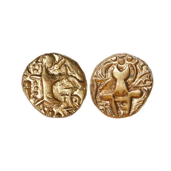 Ancient, Karkota of Kashmir, Pratapaditya (7th Century AD), Debased Gold Dinar