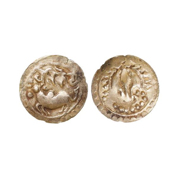 Medieval, Harikelas, Eastern Bengal, Later type (7th-9th Century AD), Silver Unit, 5.35 gms