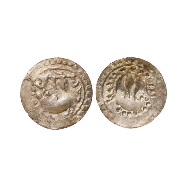 Medieval, Harikelas, Eastern Bengal, Later type (7th-9th Century AD), Silver Unit, 4.77 gms