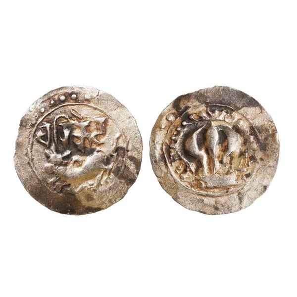 Medieval, Harikelas, Eastern Bengal, (7th-9th Century AD), Silver Unit, 5.73 gms