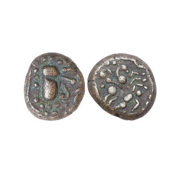 Paramaras of Malwa (13th Century), War Scene Type, Billon Gadhaiyya, 4.12 gms