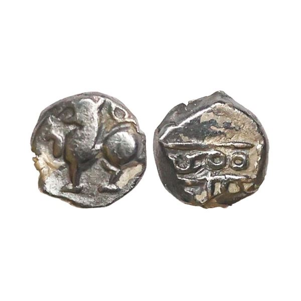 Yadavas of Devagiri, Mahadeva Deva (1261-1270 AD), Silver Damma, 0.92 gms