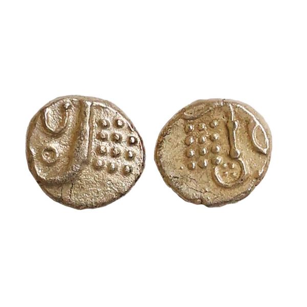 Cochin, British Protectorate, Silver Puttun, 0.35 gms