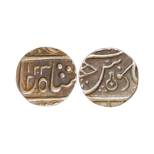 Indore State, Shah Alam II (AH 1174-1221, 1759-1806 AD), Silver ¼ Rupee, 2.49 gms