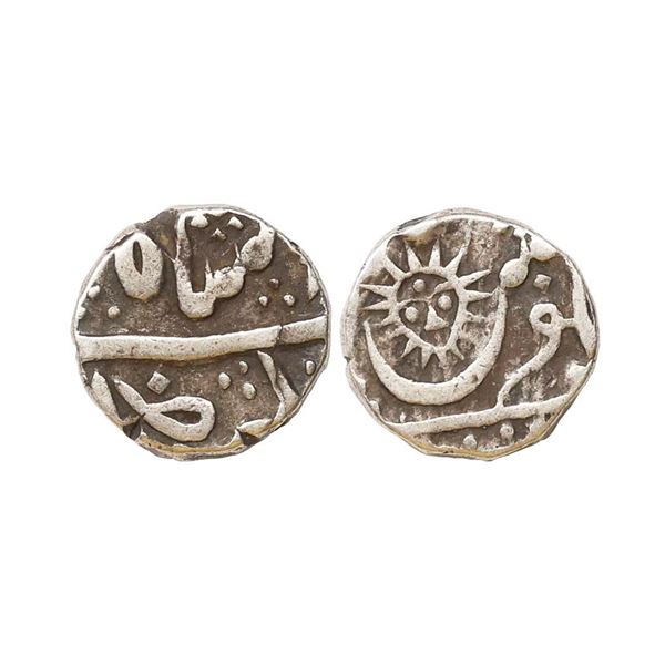 Indore State, INO Shah Alam II, Silver ½ Rupee, 5.52 gms