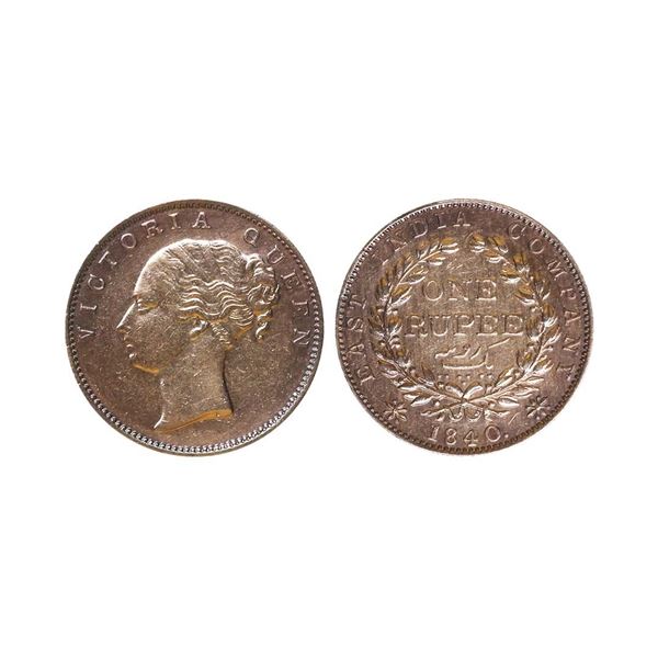 Victoria Queen, CL, Silver Rupee, 1840