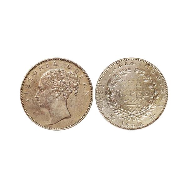 Victoria Queen, CL, Silver Rupee, 1840