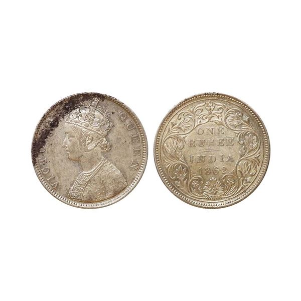Victoria Queen, Silver Rupee, 1862