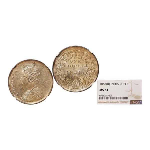 Victoria Queen, Silver Rupee, 1862,