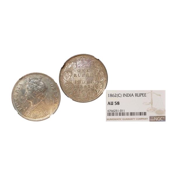 Victoria Queen, Silver Rupee, 1862,