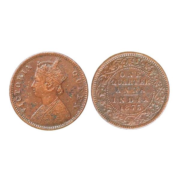 Victoria Queen, Copper Quarter Anna, 1875