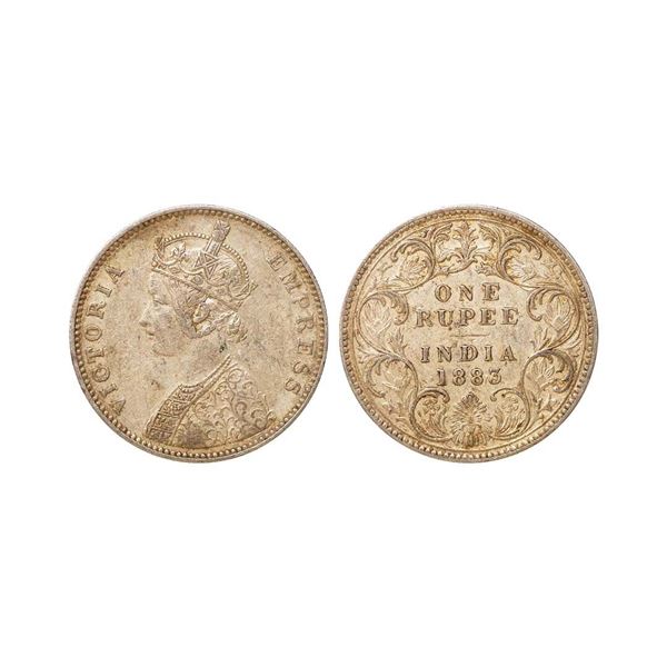 Victoria Empress, Silver Rupee, 1883