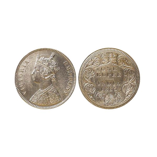Victoria Empress, Silver Rupee, 1885