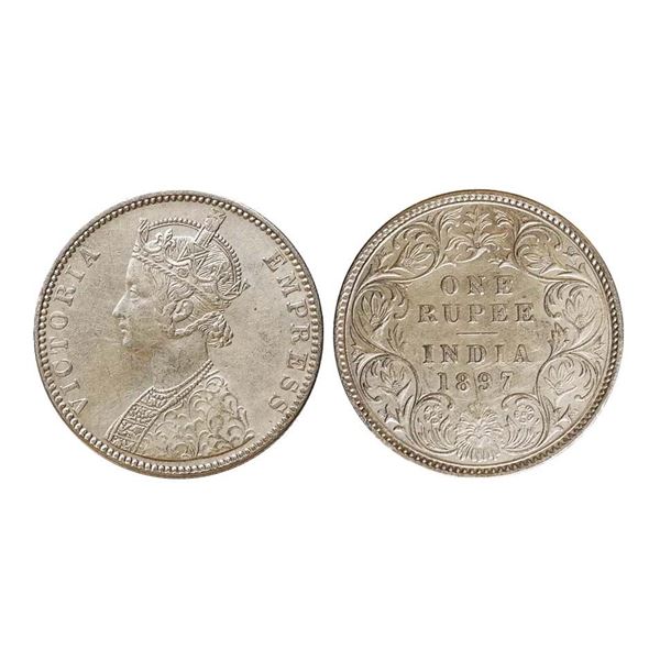 Victoria Empress, Silver Rupee, 1897, Bombay Mint