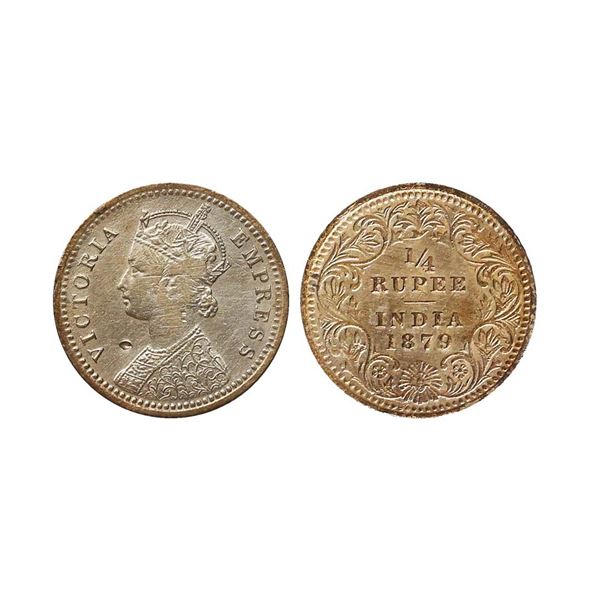 Victoria Empress, Silver 1/4 Rupee, 1879