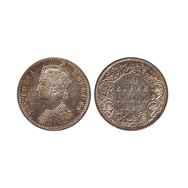 Victoria Empress, Silver 1/4 Rupee, 1897