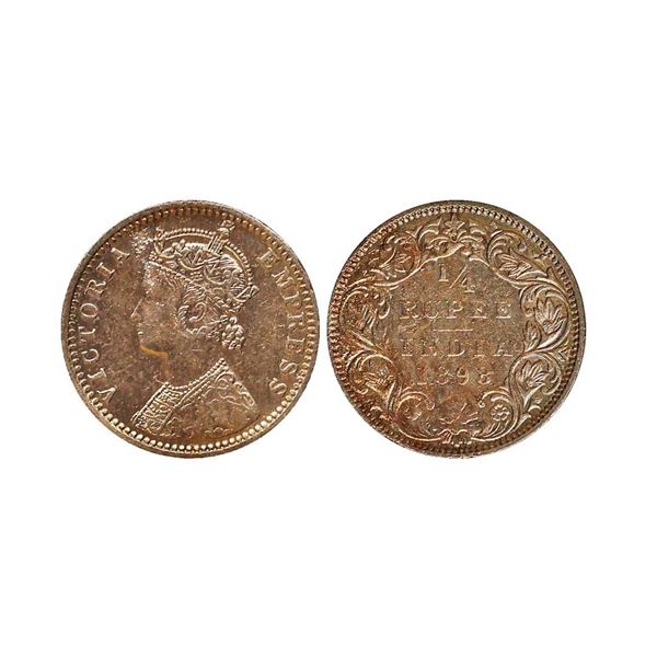 Victoria Empress, Silver 1/4 Rupee, 1898