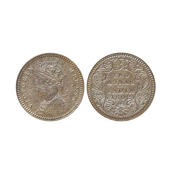 Victoria Empress, Silver 2 Anna, 1892