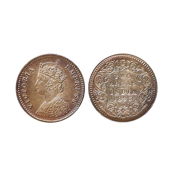 Victoria Empress, Silver 2 Anna, 1893