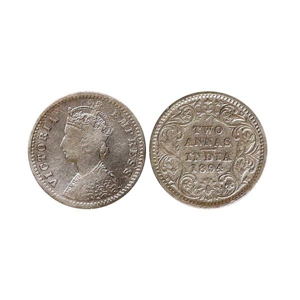 Victoria Empress, Silver 2 Anna, 1894