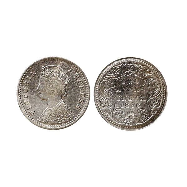 Victoria Empress, Silver 2 Anna, 1896