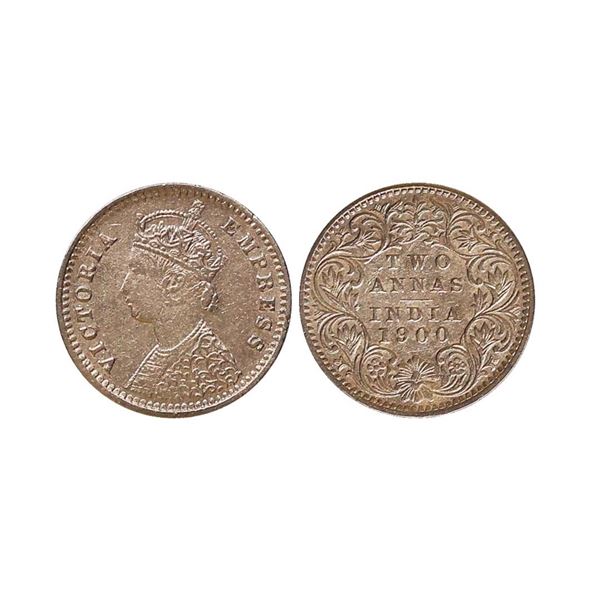 Victoria Empress, Silver 2 Anna, 1900