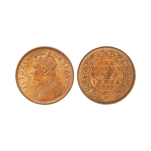 Victoria Empress, Copper 1/4 Anna, 1882