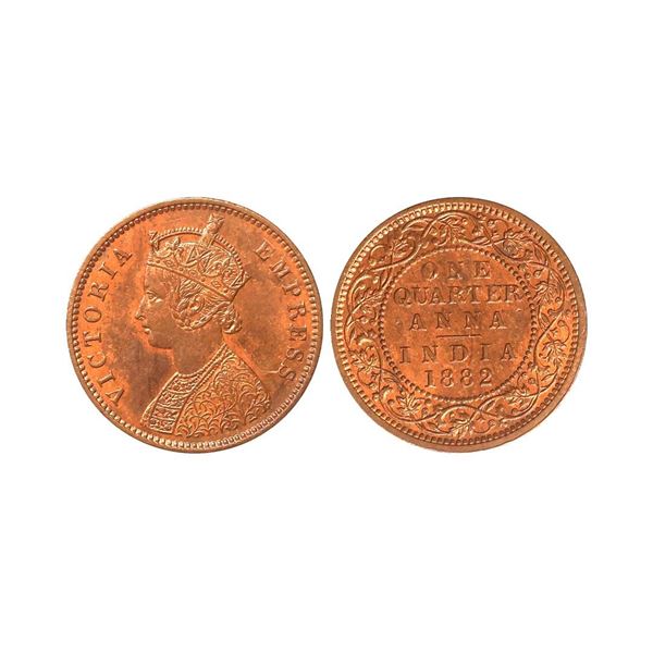 Victoria Empress, Copper 1/4 Anna, 1882, Calcutta Mint