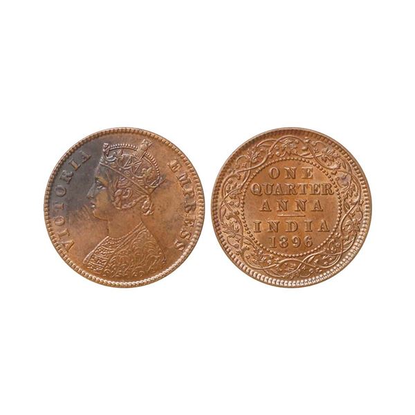 Victoria Empress, Copper 1/4 Anna, 1896