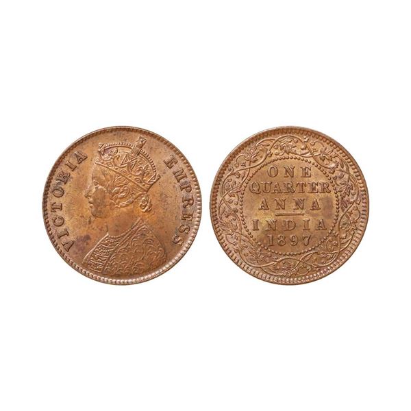 Victoria Empress, Copper 1/4 Anna, 1897