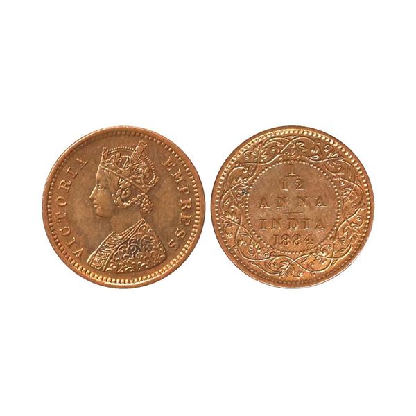 Victoria Empress, Copper 1/12 Anna, 1884, Bombay Mint