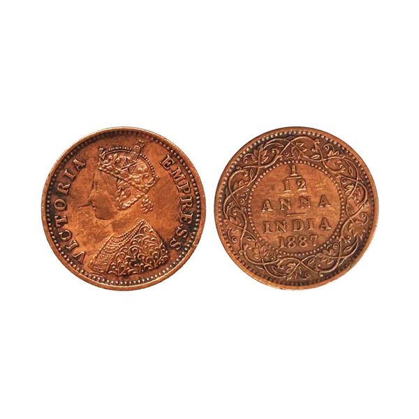 Victoria Empress, Copper 1/12 Anna, 1887, Bombay Mint,